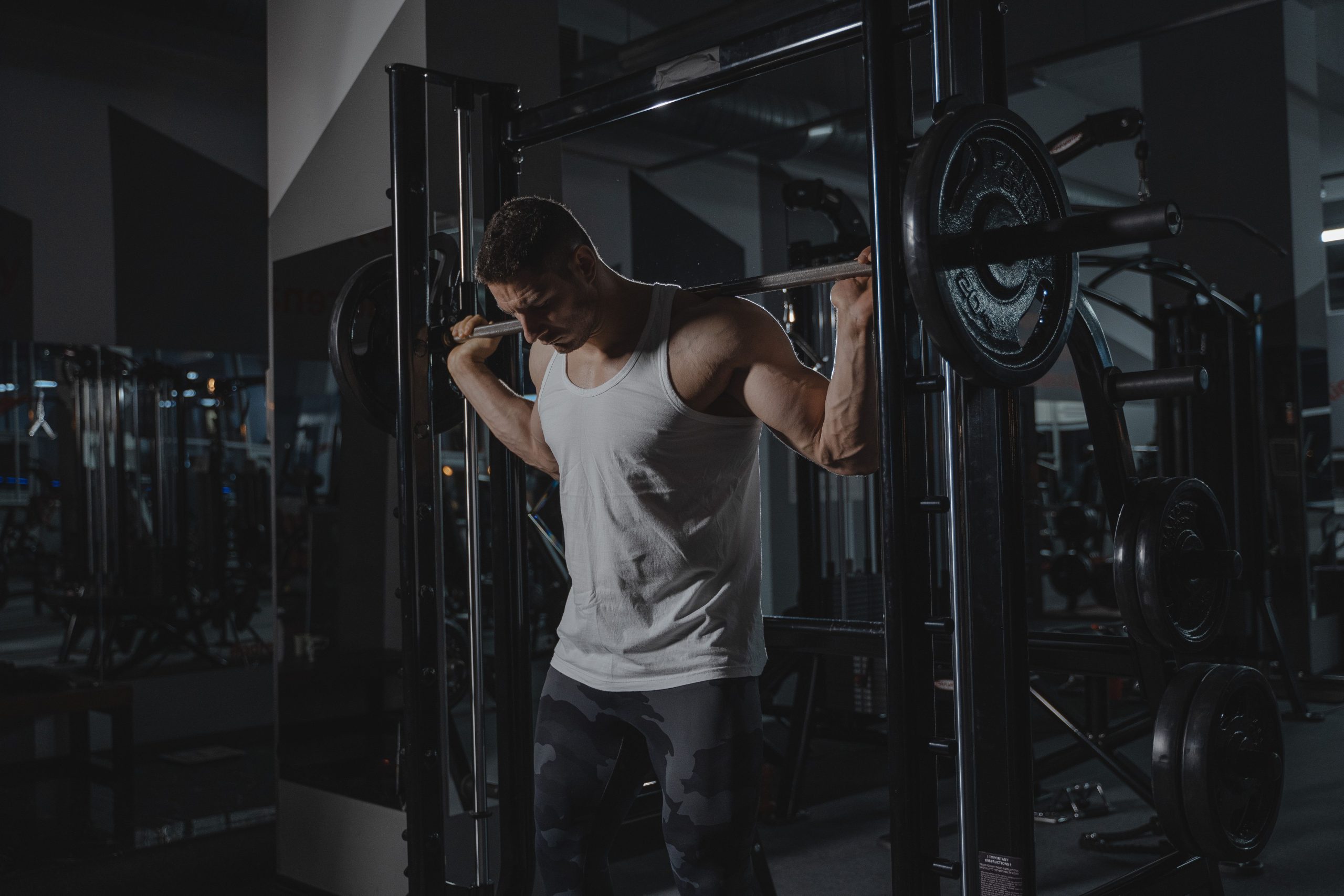 A man working out at the gym